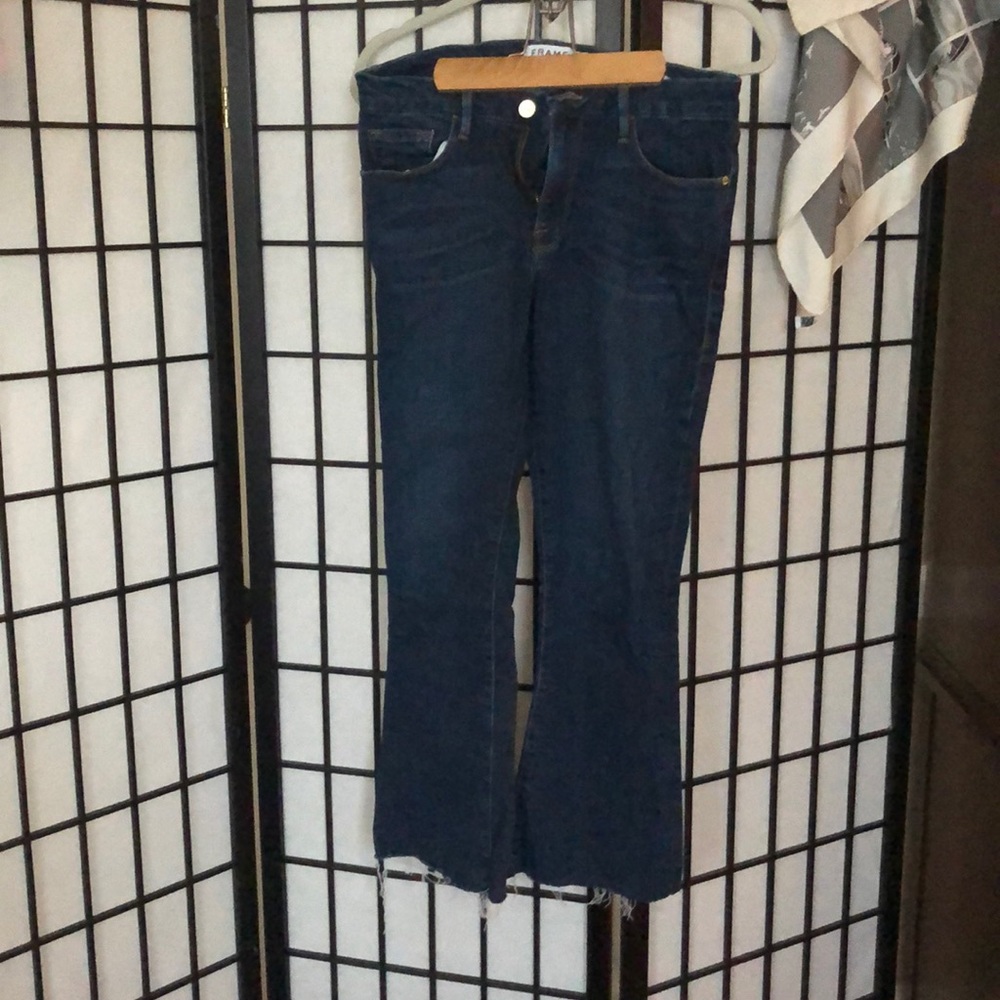 Frame le crop mini bootcut jeans